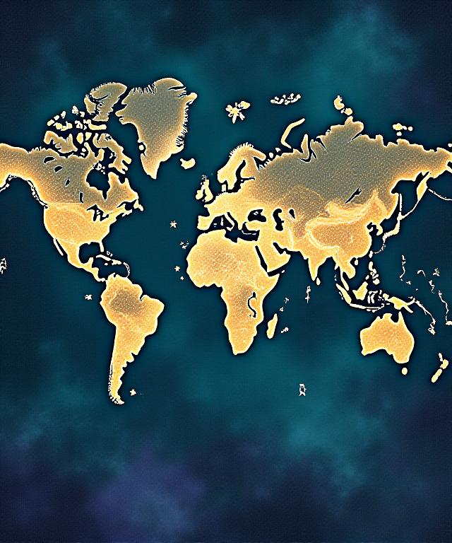 Artistic cosmic map illustration